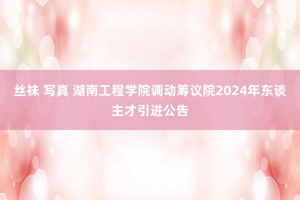 丝袜 写真 湖南工程学院调动筹议院2024年东谈主才引进公告