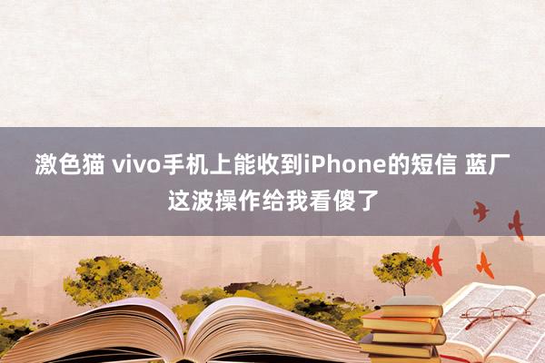 激色猫 vivo手机上能收到iPhone的短信 蓝厂这波操作给我看傻了